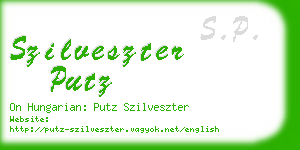 szilveszter putz business card